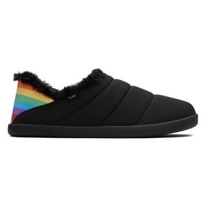 Toms Ezra Women's Slippers size 7.5 - Black with Rainbow